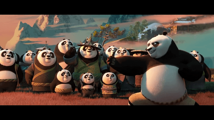 une image du film kung fu panda 3 illustrant sa critique sur groovy coconut