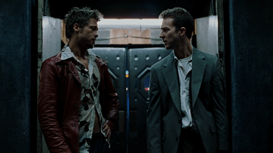 brad pitt et edward norton dans le film fight club