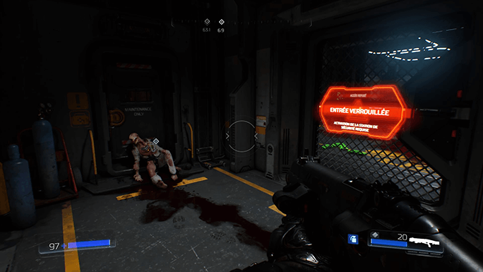 une capture du jeu video Doom, version 2016