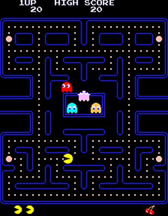 une image du jeu pacman sur borne d'arcade illustrant sa critique sur groovy coconut