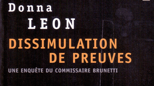 un extrait de la couverture du livre dissimulation de preuves de donna leon