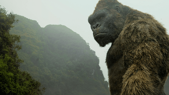 une image de king kong, extraite du film kong skull island